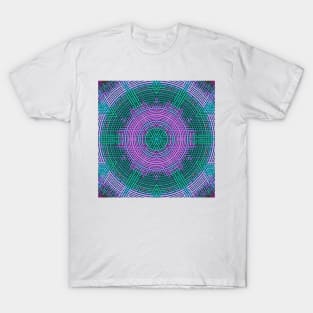 Weave Mandala Blue and Pink T-Shirt